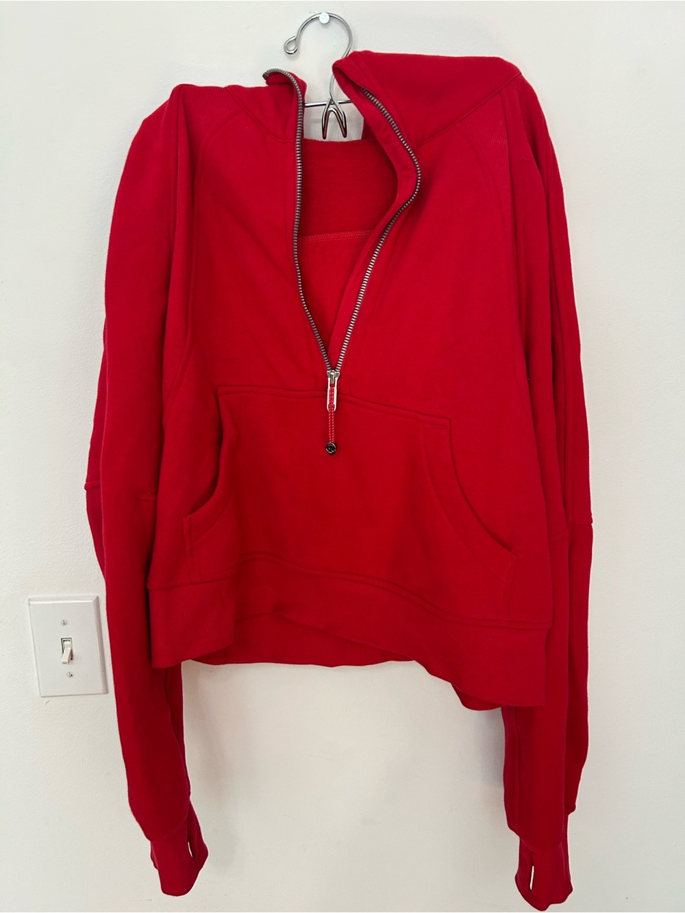 lululemon athletica Red Half-Zip Pullover Hoodie